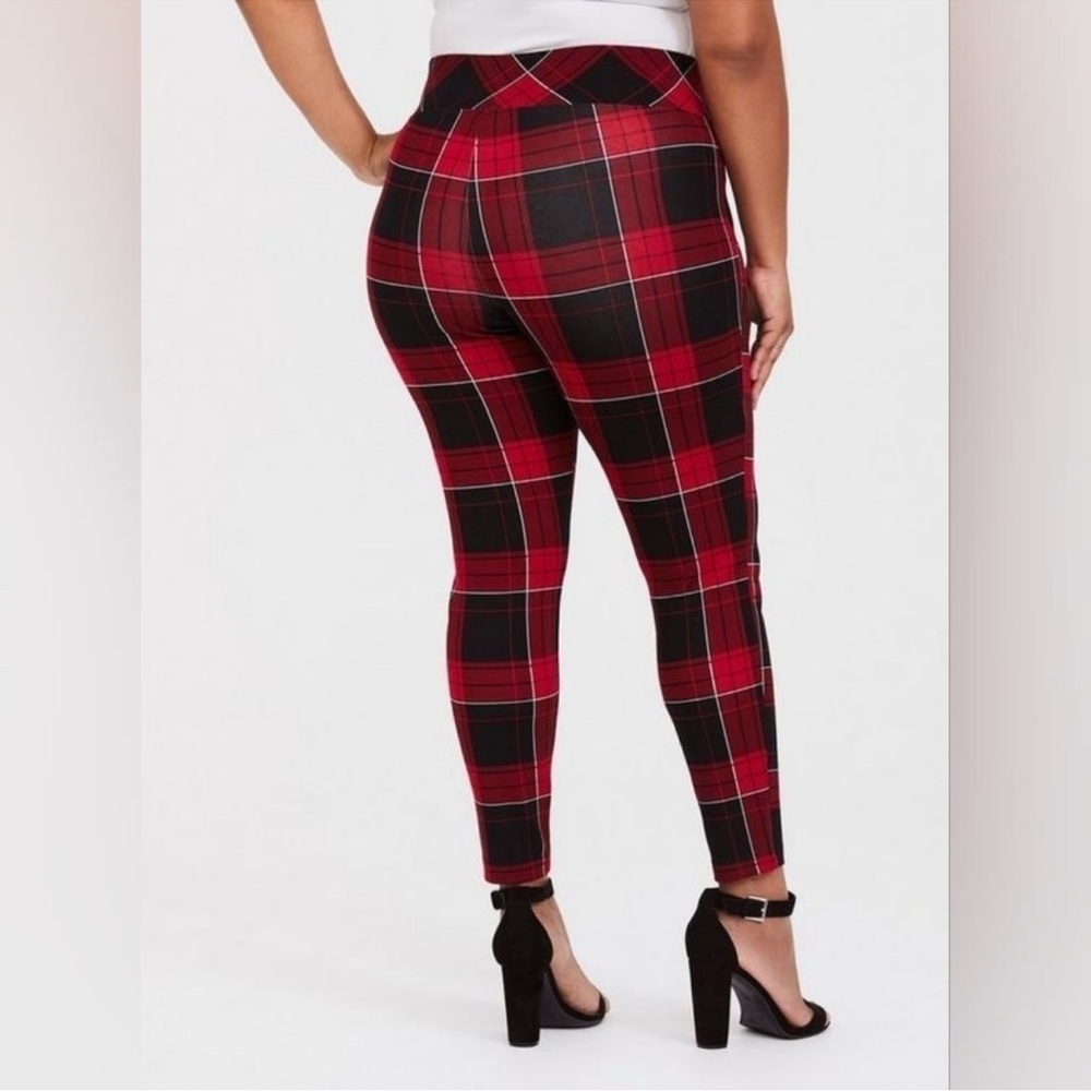Torrid Pull On Pocket Pixie Pants Black Red White… - image 3